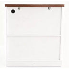 Buffet Cabinet with Glass Doors, Built-in Power Outlet, Sideboard for Kitchen Pantry