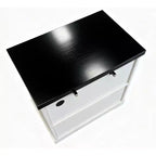 Buffet Cabinet with Glass Doors, Built-in Power Outlet, Sideboard for Kitchen Pantry