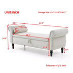63 Storage Bench with Button Tufted & Pillow Velvet Upholstered End of Bed Bench with Wood Legs Entryway Bench for Living Room, Bedroom