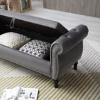 63 Storage Bench with Button Tufted & Pillow Velvet Upholstered End of Bed Bench with Wood Legs Entryway Bench for Living Room, Bedroom