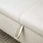 63 Storage Bench with Button Tufted & Pillow Velvet Upholstered End of Bed Bench with Wood Legs Entryway Bench for Living Room, Bedroom