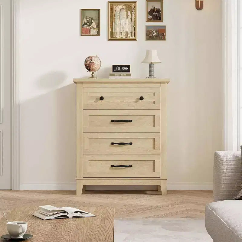 34.8 Tall 4-Drawer Dresser, Freestanding Vertical Storage Chest for Bedroom and Living Room