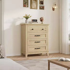 34.8 Tall 4-Drawer Dresser, Freestanding Vertical Storage Chest for Bedroom and Living Room