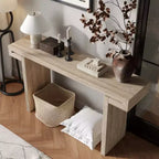 60IN Rustic Farmhouse Console Table, Narrow Entryway Table Distressed Wood Finish Sofa Side Table for Living Room, Hallway