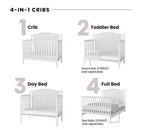Crib and Changing Table Nursery Set, 3-Piece, Includes 4-in-1 Convertible Crib and Changing Table