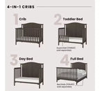 Crib and Changing Table Nursery Set, 3-Piece, Includes 4-in-1 Convertible Crib and Changing Table