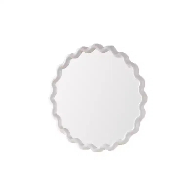 Modern Scalloped Round Wall Mirror