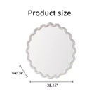 Modern Scalloped Round Wall Mirror