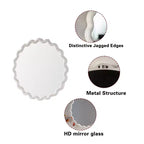 Modern Scalloped Round Wall Mirror