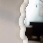 Modern Scalloped Round Wall Mirror