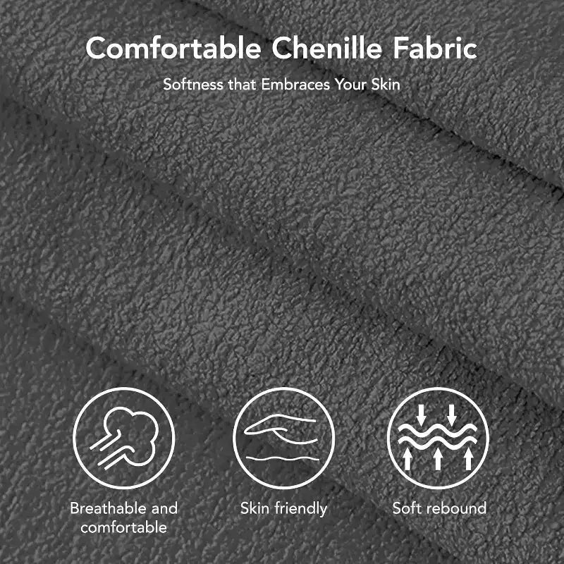 Sleeper Sofa with Pull-Out Bed,3-in-1 Chenille Convertible Loveseat Sofa Bed,Reclining Backrest and Side Pocket,Tool-Free Assembly