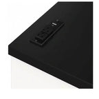 57 Inch Computer Desk With File Cabinet, Keyboard Tray Black & White Steel Office Desk With 5 Drawers, Executive Desk With Power Outlets