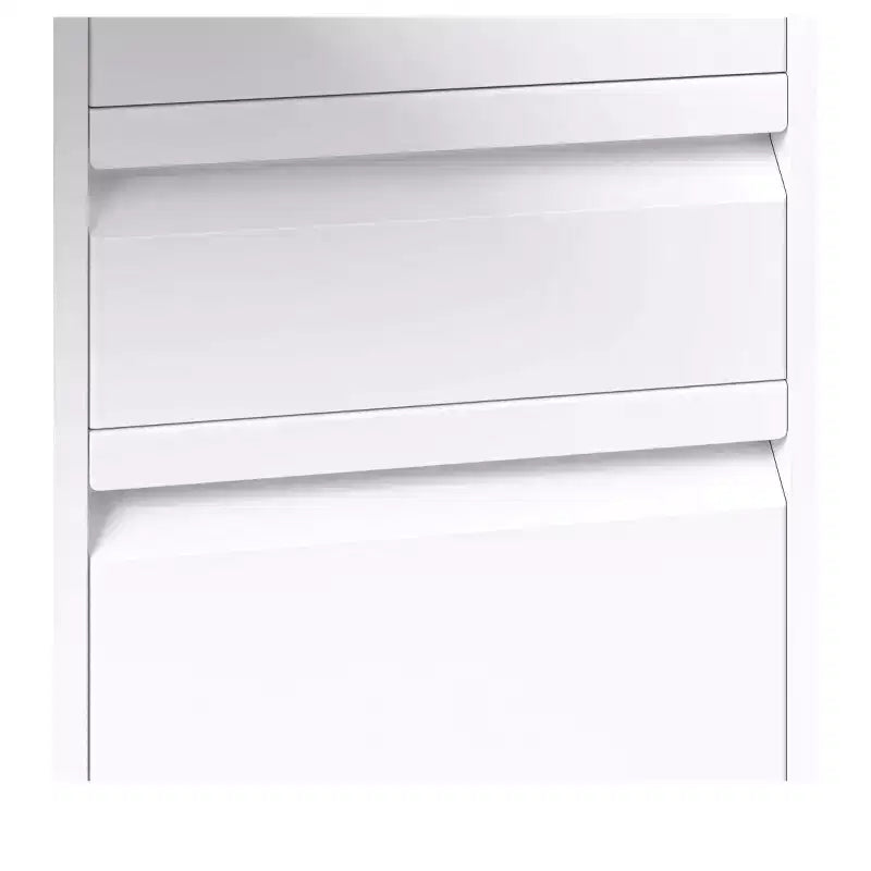 57 Inch Computer Desk With File Cabinet, Keyboard Tray Black & White Steel Office Desk With 5 Drawers, Executive Desk With Power Outlets