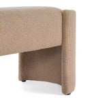 Ottoman Bench, Upholstered Minimalist Footstool with Wood Frame, End of Bed/Entryway/Bedroom/Living Room/Home Office Bench