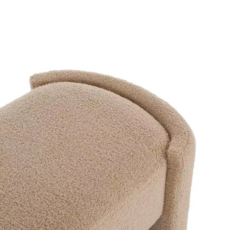 Ottoman Bench, Upholstered Minimalist Footstool with Wood Frame, End of Bed/Entryway/Bedroom/Living Room/Home Office Bench