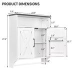 Bathroom Wall Cabinet with Sensor Light, Wall Mounted Medicine Cabinet with Storage Shelves and Towel Bar for Bathroom or Laundry Room, White