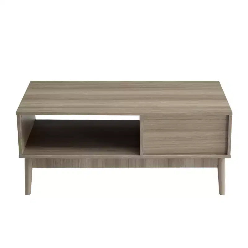 Coffee Table,39.4  Center Table with Storage Drawer, Open Shelf,Rectangle Coffee Table with Wooden Legs for Living Room,Easy Assembly