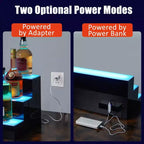 LED Lighted 3-Tier 48 Inch Liquor Bottle Display Shelf, 16 Colors 4 Modes, Remote & App Control, Wall-Mounted Acrylic Bar Shelf for Home/Kitchen