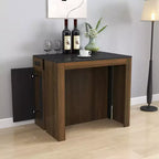 Extendable Dining Table for 6-8 People with Storage, Wooden Console Table with Outlet, Space-saving Expanding Table for Living Room, Party