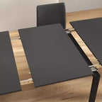 Extendable Dining Table for 6-8 People with Storage, Wooden Console Table with Outlet, Space-saving Expanding Table for Living Room, Party