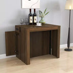Extendable Dining Table for 6-8 People with Storage, Wooden Console Table with Outlet, Space-saving Expanding Table for Living Room, Party