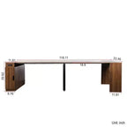 Extendable Dining Table for 6-8 People with Storage, Wooden Console Table with Outlet, Space-saving Expanding Table for Living Room, Party
