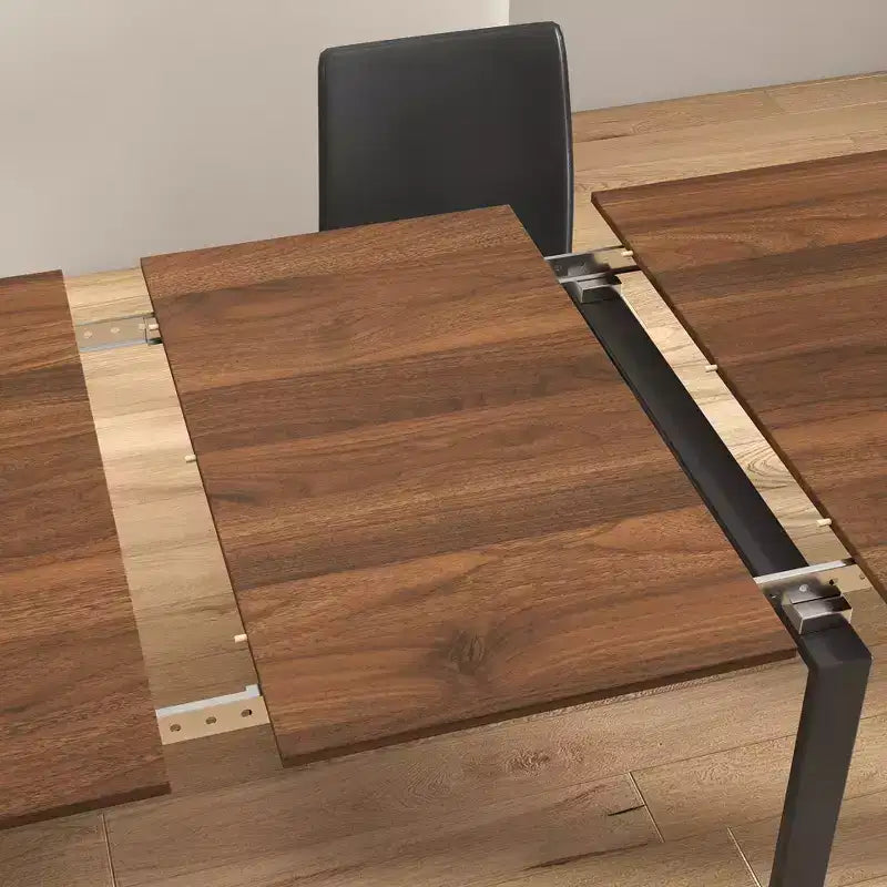 Extendable Dining Table for 6-8 People with Storage, Wooden Console Table with Outlet, Space-saving Expanding Table for Living Room, Party
