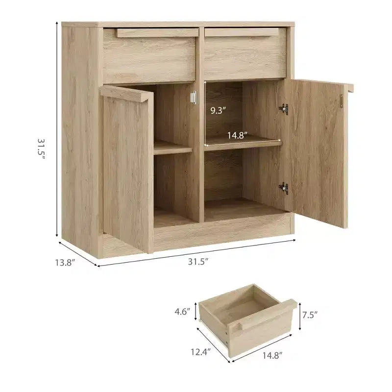 Sideboard Buffet Cabinet with 4 Drawers, 62.4 Large Coffee Cabinet with Storage, Modern Storage Buffet Table for Kitchen Dining Room, Living Room