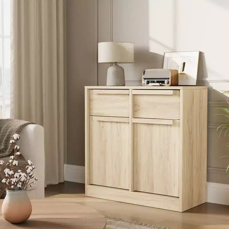 Sideboard Buffet Cabinet with 4 Drawers, 62.4 Large Coffee Cabinet with Storage, Modern Storage Buffet Table for Kitchen Dining Room, Living Room