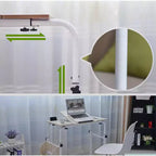 Adjustable Hospital Bed Table on Wheels with Tilting Top, Fits Laptops & Meals in Bed, Height & Length Rolling Desk for Home and Medical Use