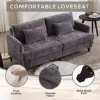 68.9 Inch Modern Chenille Loveseat Sofa, 2 Seater Sofa with Removable Seat Cushion for Living Room, Apartment, Bedroom