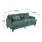 68.9 Inch Modern Chenille Loveseat Sofa, 2 Seater Sofa with Removable Seat Cushion for Living Room, Apartment, Bedroom