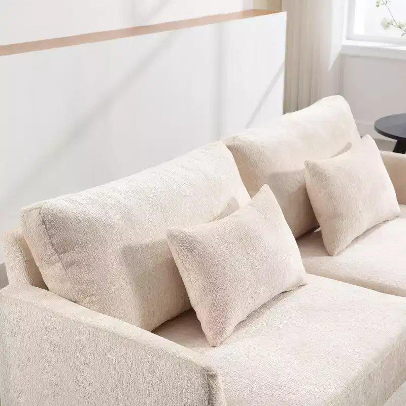 68.9 Inch Modern Chenille Loveseat Sofa, 2 Seater Sofa with Removable Seat Cushion for Living Room, Apartment, Bedroom