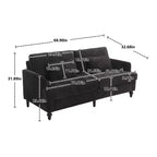 68.9 Inch Modern Chenille Loveseat Sofa, 2 Seater Sofa with Removable Seat Cushion for Living Room, Apartment, Bedroom