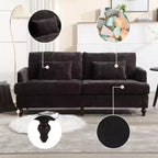 68.9 Inch Modern Chenille Loveseat Sofa, 2 Seater Sofa with Removable Seat Cushion for Living Room, Apartment, Bedroom