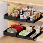 Pull Out Drawers for Cabinets, Slide Out Drawers, Under Sink Organizer Storage Basket for Indoor Home Office Kitchen Cabinet Organization