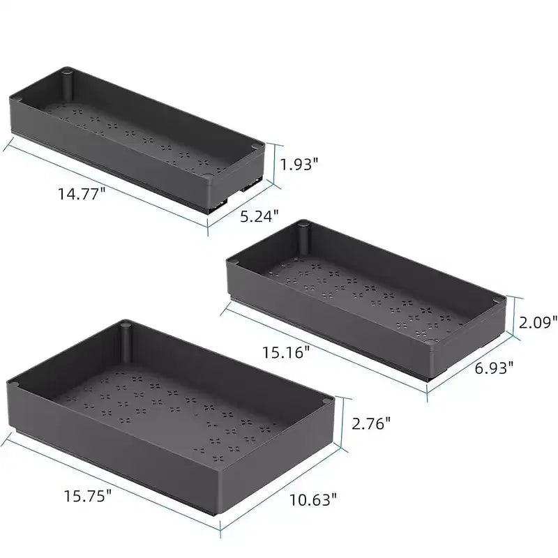 Pull Out Drawers for Cabinets, Slide Out Drawers, Under Sink Organizer Storage Basket for Indoor Home Office Kitchen Cabinet Organization
