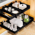Pull Out Drawers for Cabinets, Slide Out Drawers, Under Sink Organizer Storage Basket for Indoor Home Office Kitchen Cabinet Organization