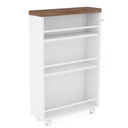 4-Tier Storage Cart, Slim Rolling Narrow Kitchen Cart for Small Place
