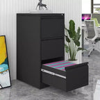 Modern Steel Vertical File Cabinet with Lock