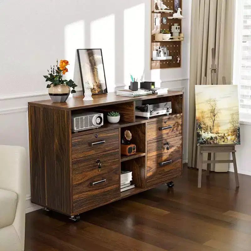 40.95In. Wide 4-Drawer Mobile File Cabinet