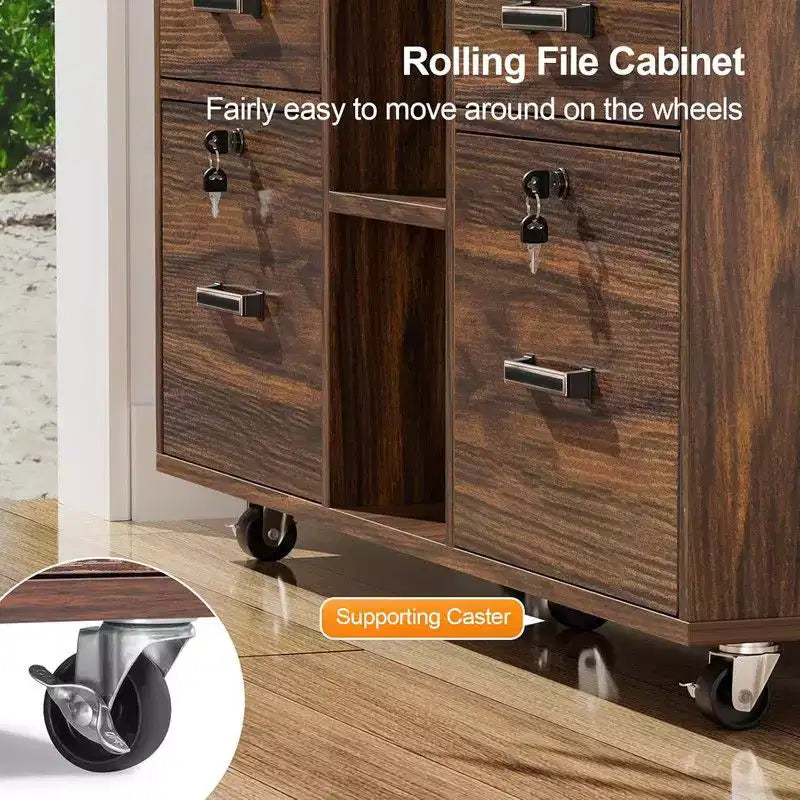 40.95In. Wide 4-Drawer Mobile File Cabinet