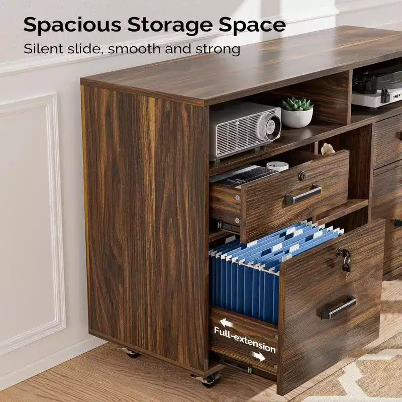 40.95In. Wide 4-Drawer Mobile File Cabinet