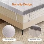 3-Inch Extra Firm Mattress Topper - High-Density Pain Relief Foam Pad with Removable, No-Smell Cover