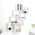 Wall Shelf White Engineered Wood, Short & Tall Wall Mounting