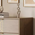 5 Drawers Dresser  Modern Wooden Tall Dresser with Deep Drawers, Storage Cabinet for Bedroom, Living Room, Hallway, Entryway  Easy Assembly