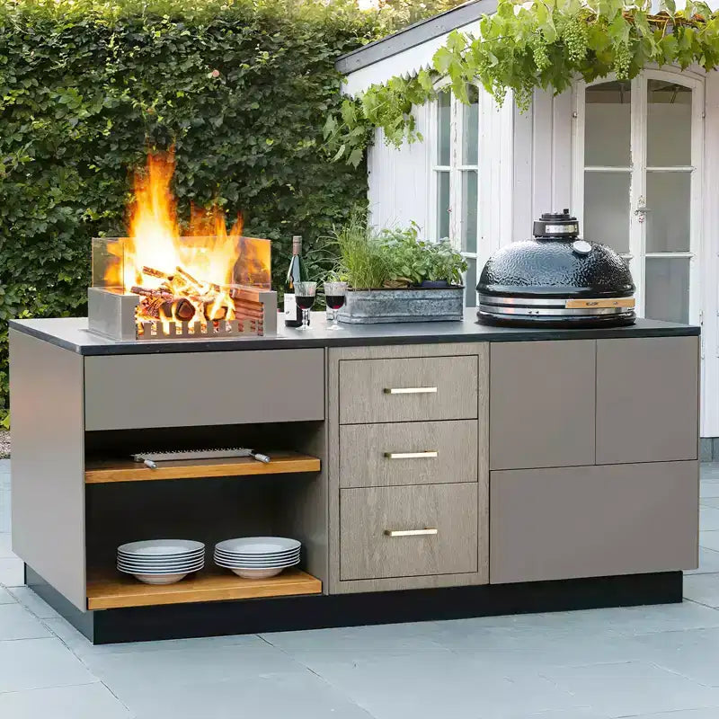 Stainless Steel Triple Drawer Storage Cabinet for Outdoor Kitchen  Heavy Duty, Weather-Resistant, Flush Mount Organizer with Handles, for BBQ Island