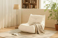 Giant Bean Bag Chair Lazy Floor Sofa, Memory Foam Fireside Sofa for Adults, Big Beanbag Faux Leather Armless Chair for Living Room Bedroom Dorm Office