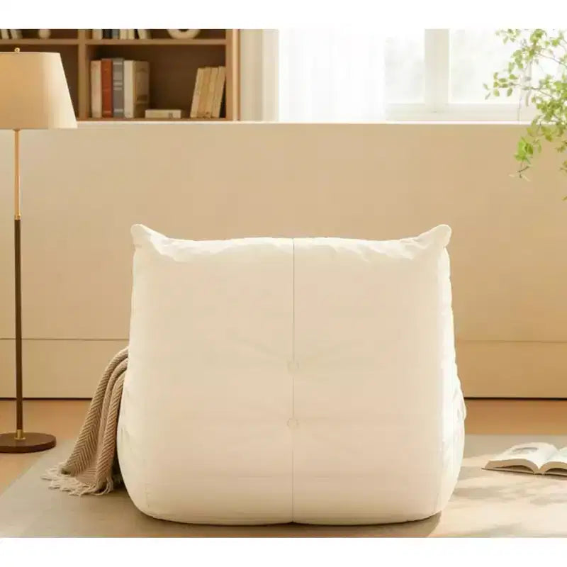 Giant Bean Bag Chair Lazy Floor Sofa, Memory Foam Fireside Sofa for Adults, Big Beanbag Faux Leather Armless Chair for Living Room Bedroom Dorm Office
