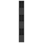 Book Cabinet Black Engineered Wood 31.5 x 9.4 x 75.6 in